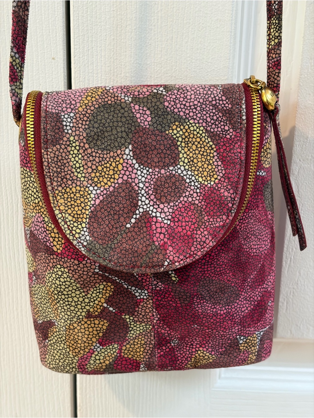Hobo Abstract Foliage Crossbody Bag